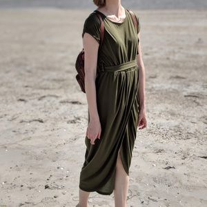 Olive wrap dress